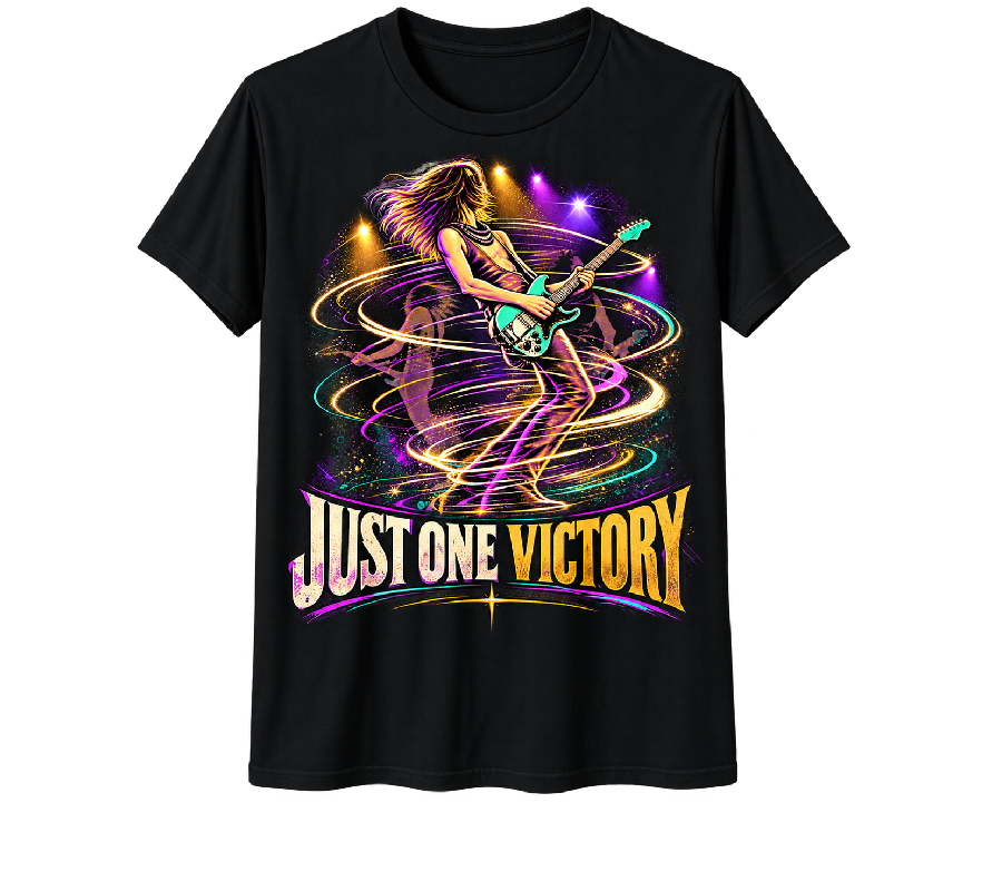 Just One Victory black concert graphic T-shirt