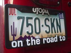 Todd Rundgren Utopia On The Road To Utopia license plate frame